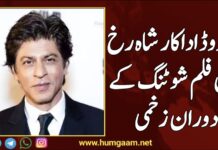 بالی ووڈ اداکار شاہ رخ خان فلم شوٹنگ کے دوران زخمی