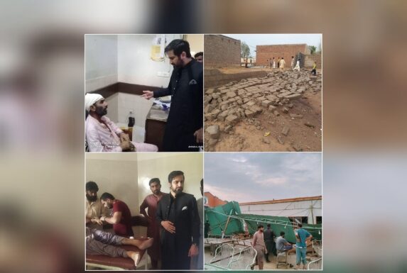 سوئی میں طوفانی بارش سی ٹی ڈی اہلکاروں سمیت تین افراد ہلاک متعدد زخمی ہوگئے۔