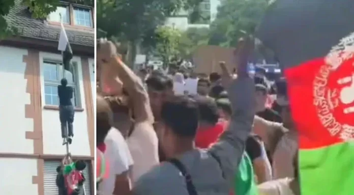 جرمنی میں افغان شہریوں نے قابض پاکستانی قونصل خانے پر حملہ اور توڑ پھوڑ