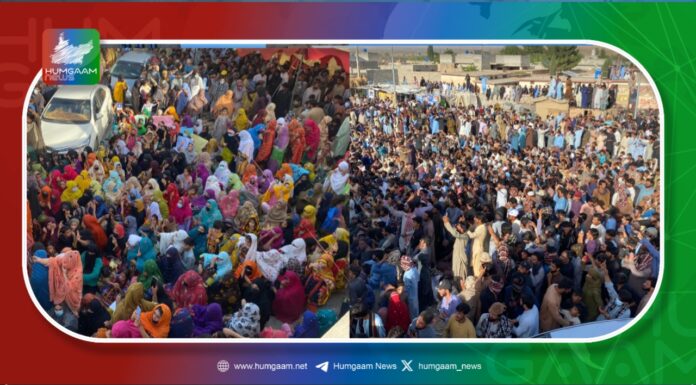 قلات، بلوچ راجی مچُی کے کاروان کو قلات کی عوام نے پُرجوش انداز میں استقبال ،