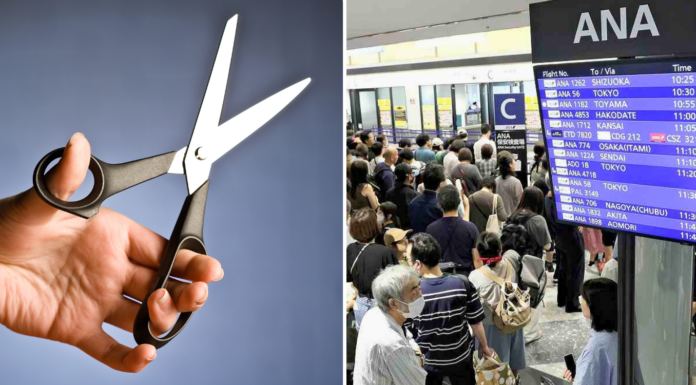 جاپان میں قینچی غائب ہونے پر پروازیں منسوخ