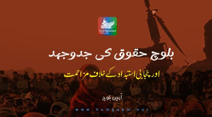 بلوچ حقوق کی جدوجہد اور پنجابی استبداد کے خلاف مزاحمت۔ تحریر: آرچن بلوچ