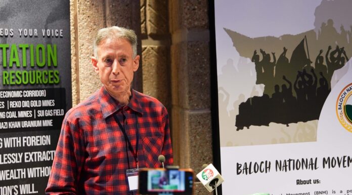 عالمی برادری کی بلوچ تحریک کی حمایت کا امکان جامع منصوبے کی پیشکش سے مشروط ہے۔ پیٹر ٹیچل کا بی این ایم جنیوا کانفرنس سے خطاب