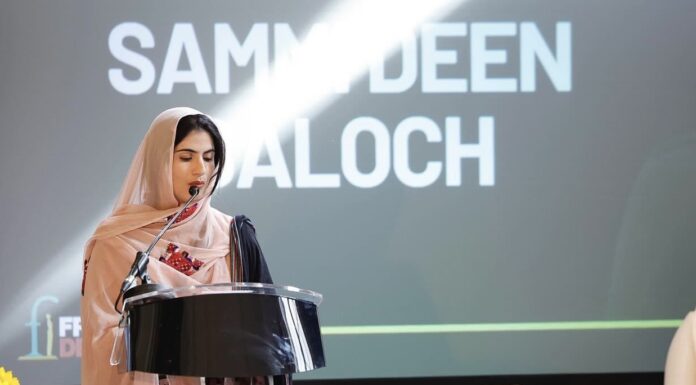 تربت، سمی دین بلوچ کو عمان جانے سے روک دیا گیا