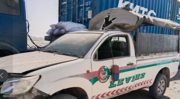 چمن میں لیویز کی گاڑی پر دھماکہ
