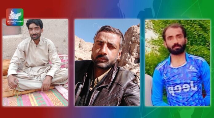 منگچر: قابض پاکستانی فورسز کے ہاتھوں تین بھائی جبری لاپتہ