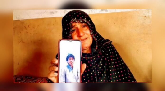 گوادر سے لاپتہ ذکریا بلوچ کو بازیاب کیا جائے ۔ والدہ کی فریاد