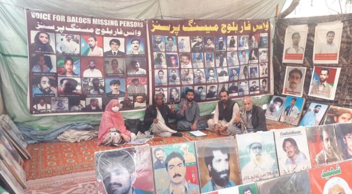 جبری لاپتہ افراد شہدا کے بھوک ہڑتالی کیمپ کو 5724 دن ہو گئے۔