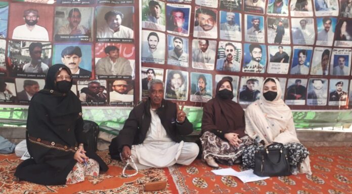 جبری لاپتہ افراد شہدا کے بھوک ہڑتالی کیمپ کو 5722 کے دن ہوگے۔