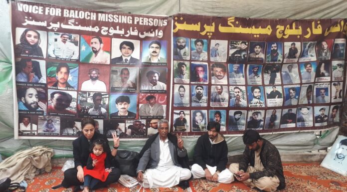 جبری لاپتہ افراد شہیدا کے بھوک ہڑتال کیمپ کو 5738دن ہوگئے۔