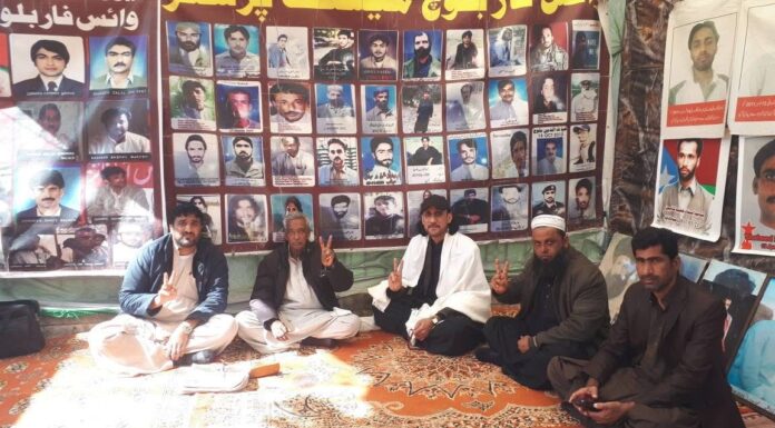 جبری لاپتہ افراد شہدا کے بھوک ہڑتالی کیمپ کو 5729 دن ہو گے۔