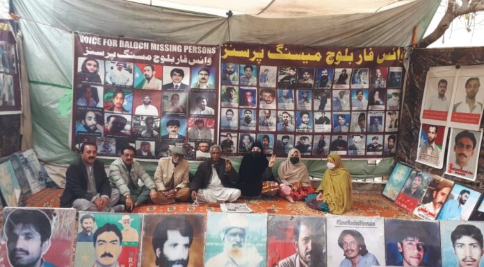 جبری لاپتہ افراد شہدا کے بھوک ہڑتالی کیمپ کو 5726 دن ہو گئے۔