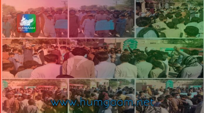 ڈھاڈر بلوچ یکجہتی کمیٹی کی سربراہ ڈاکٹر ماہ رنگ بلوچ ودیگر کی گرفتاری کے خلاف ڈھاڈر میں نوجوانوں کی ریلی شاہراہ بلاک کردیا