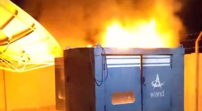 مند میں موبائل ٹاور نذر آتش