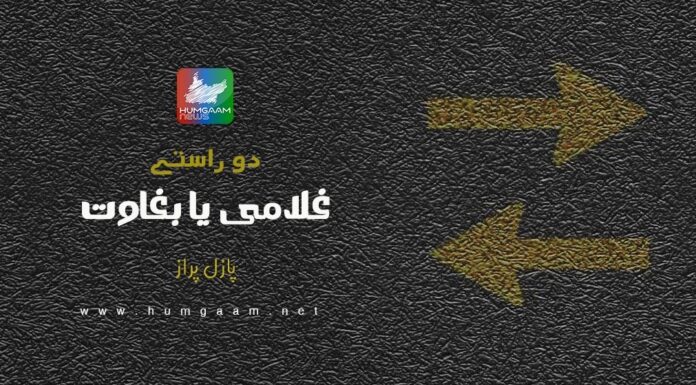 دو راستے غلامی یا بغاوت۔ پازل پراز