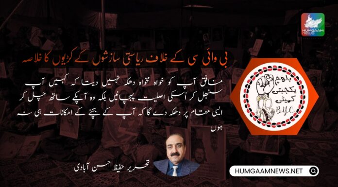 بی وائی سی کے خلاف ریاستی سازشوں کے کڑیوں کا خلاصہ، حفیظ حسن آبادی