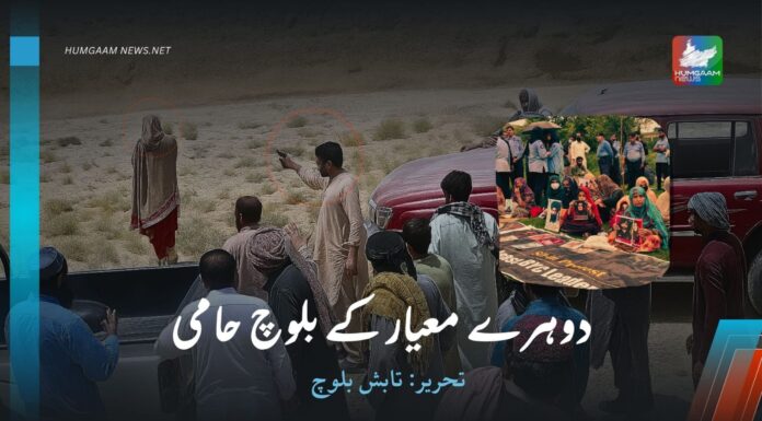 دوہرے معیار کے بلوچ حامی تحریر: تابش بلوچ