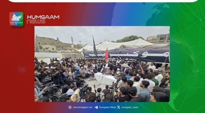 حب زیارات پر پابندی کے خلاف شیعہ زائرین کا لانگ مارچ پولیس کی ناکہ بندی