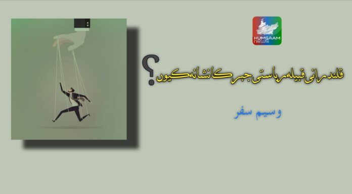 قلندرانی قبیلہ ریاستی جبر کا نشانہ کیوں ؟ کامریڈ وسیم سفر بلوچ