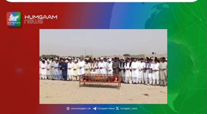 مستونگ پاکستانی فورسز کے ہاتھوں جانبحق زبیر بلوچ آبائی علاقے میں سپردِ خاک