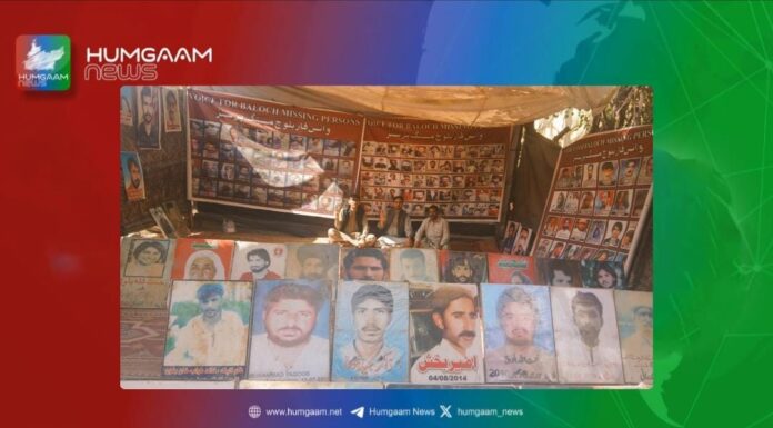 بلوچ لاپتہ افراد کے لواحقین کا احتجاجی کیمپ 5981 ویں روز بھی جاری