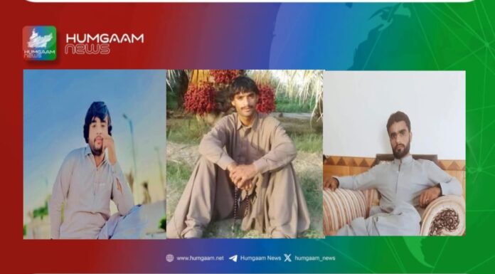 پنجگور قابض ریاستی فورسز نے تین افراد کو جبری لاپتہ کردیا
