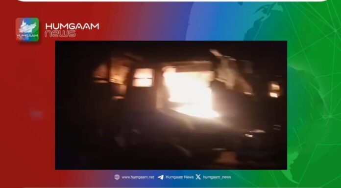حب: ساکران میں مسلح افراد کا حملہ، سنگِ مرمر لیجانے والا ڈوزر نذرِ آتش