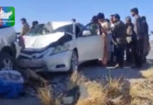 سوراب میں خوفناک ٹریفک حادثہ دو گاڑیوں کے تصادم میں پانچ افراد زخمی