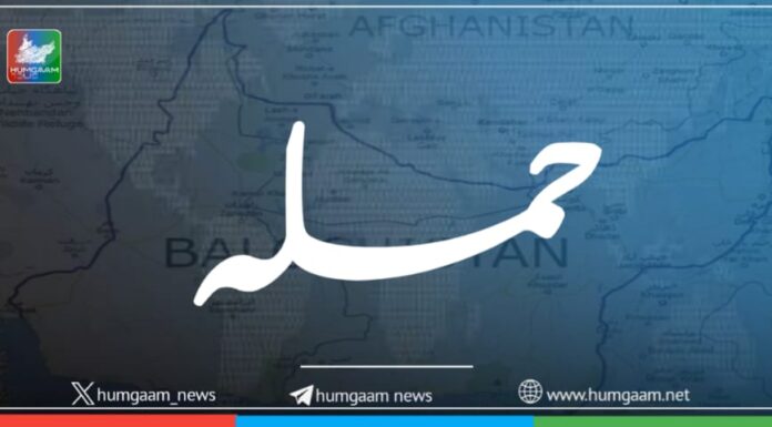ہوشاپ کے علاقے دمب میں قابض پاکستانی فورسز پر مسلح افراد کا حملہ