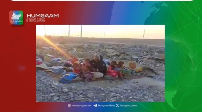 چابهار کے کمب علاقے میں رات کے وقت گھروں پر حملہ اور مسماری کے بعد بلوچ مائیں اور بچے بے گھر۔