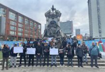 بلوچ خواتین کی اغوانما گرفتاری کے خلاف برطانوی شہر مانچسٹر میں احتجاجی مظاہرہ