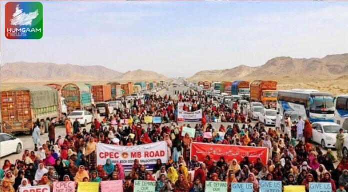 تربت تجابان میں خواتین سمیت لاپتہ افراد کی بازیابی کے لیے احتجاج دوسرے روز میں داخل شاہراہ بند