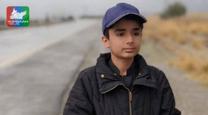 شال 13 سالہ کمسن طالب علم کو فورسز نے گھر سے جبری لاپتہ کردیا