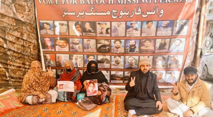 جبری گمشدگیوں کے خلاف وی بی ایم پی کا احتجاجی کیمپ کوئٹہ میں 6048ویں روز بھی جاری