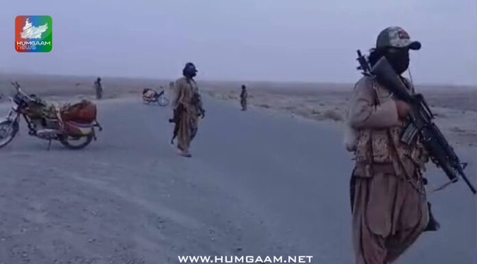خاران: سی پیک روڈ پر مسلح افراد کی جانب سے ناکہ بندی اور چیکنگ