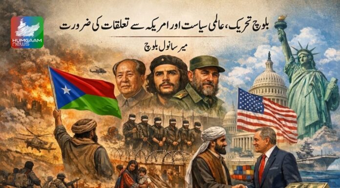 بلوچ تحریک، عالمی سیاست اور امریکہ سے تعلقات کی ضرورت