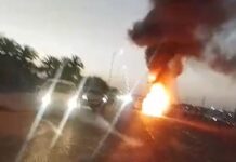 راسک میں ٹریفک حادثہ اور گاڑی میں آگ لگنے سے ایک بلوچ ایندھن بردار جاں بحق