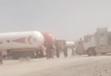 نوشکی: آر سی ڈی شاہراہ این-40 پر بوزر گاڑیوں پر فائرنگ