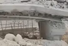 خضدار زیدی میں ایم 8 شاہراہ پر پل کو دھماکے سے اڑادیا گیا ایک شخص ھلاک 6 زخمی
