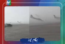 تیز رفتار آندھی سے ایئرپورٹ پر کھڑے طیارے کھلونوں کی طرح اڑنے لگے، ویڈیو وائرل